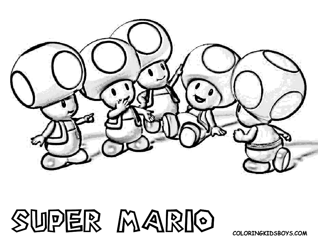 Karting friends Mario coloring pages | Mario Bros games | Mario ...