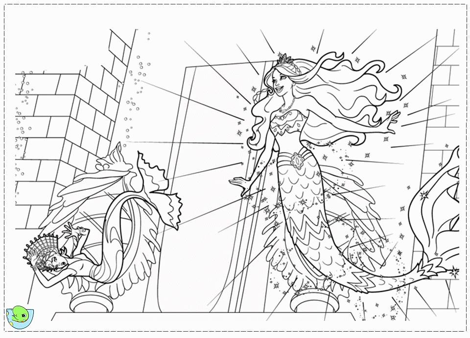  Barbie  Mermaidia Coloring  Page  Coloring  Home