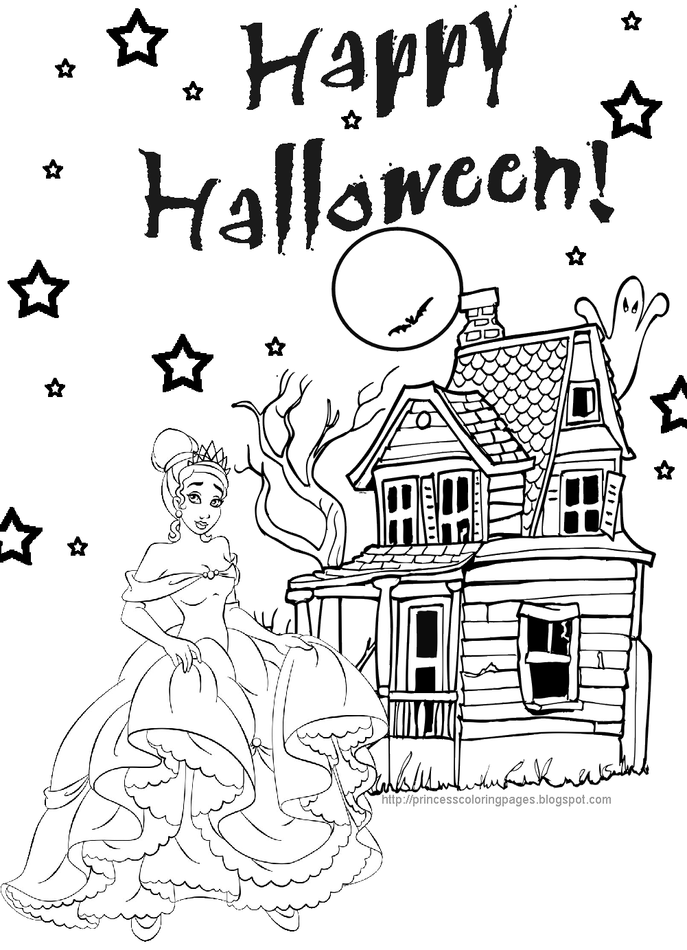 Disney Princess Halloween Coloring Pages - Coloring Home