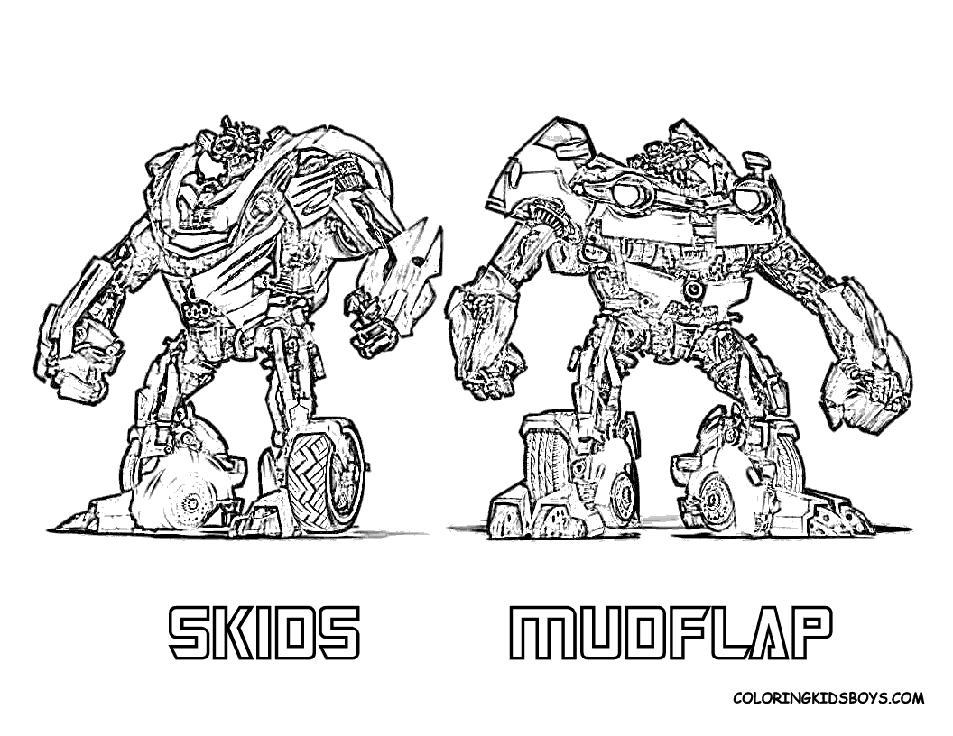 Skids Mudflap Transformers Coloring Pages Print Out - Colorine.net ...