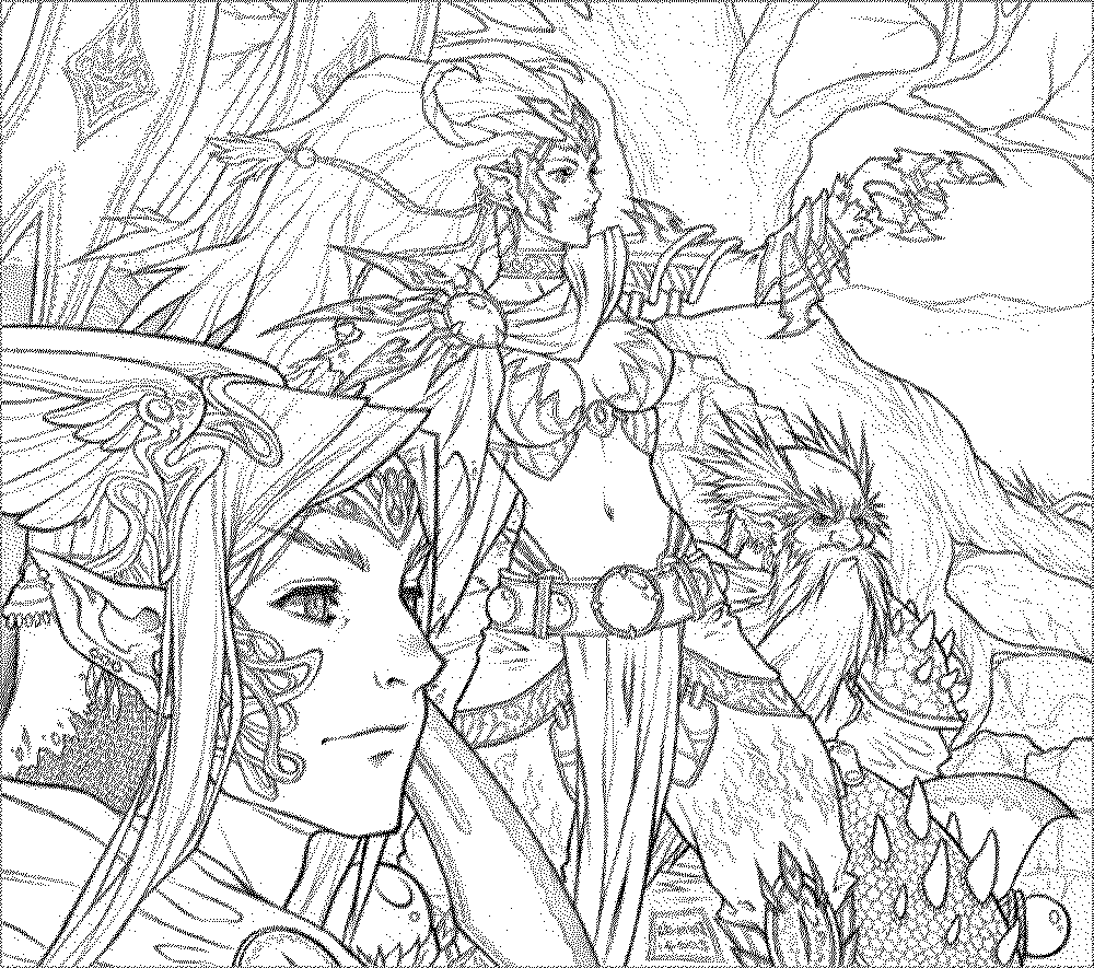Fantasy Coloring Page For Adults To Download And Print For Free 