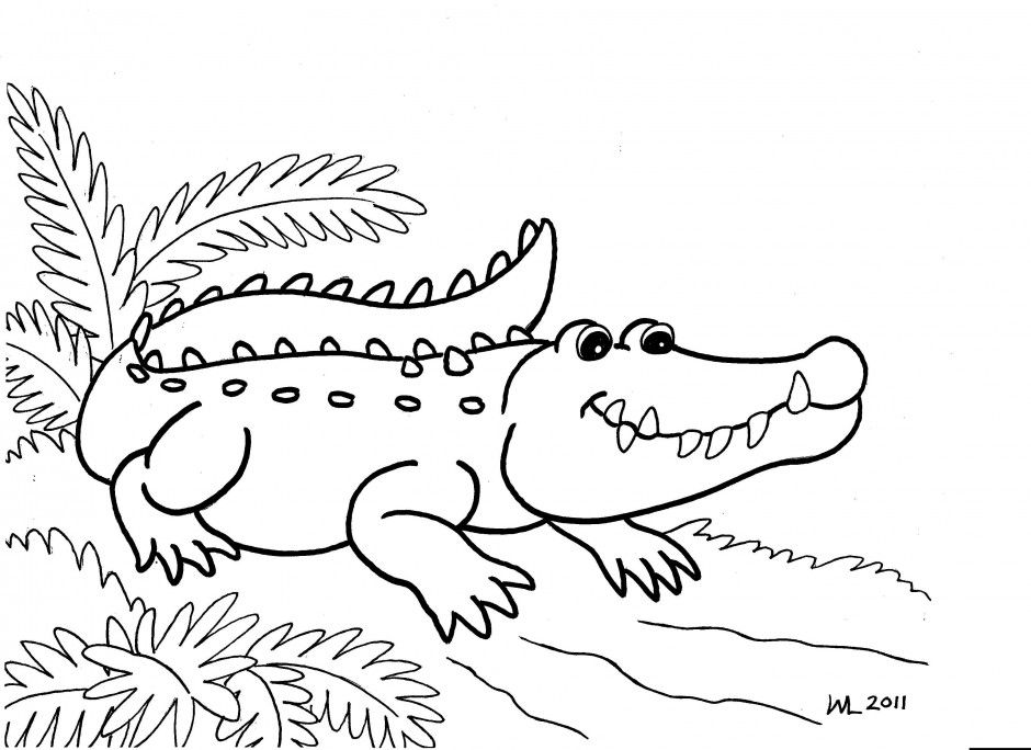Alligators and crocodiles coloring pages download and print for free