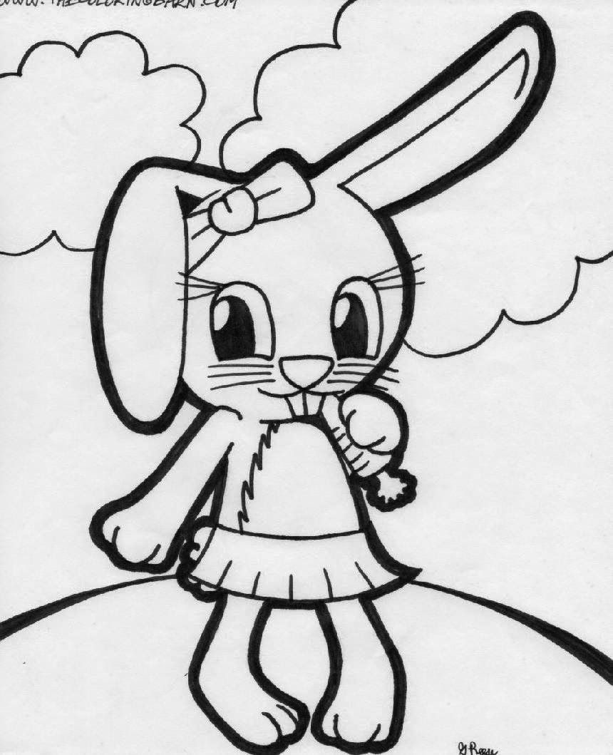 Baby Bunny Coloring Pages - Coloring Home