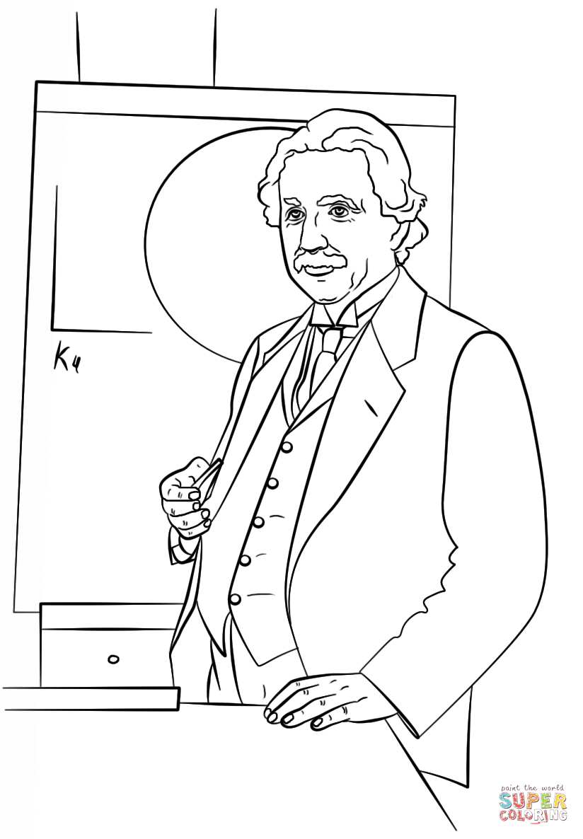 Albert Einstein coloring page | Free Printable Coloring Pages