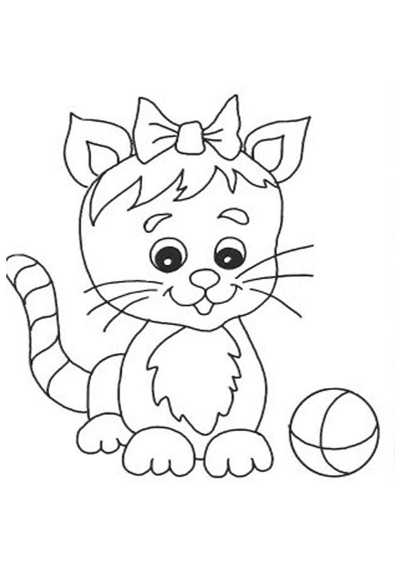 Cute cat coloring pages to download and print for free