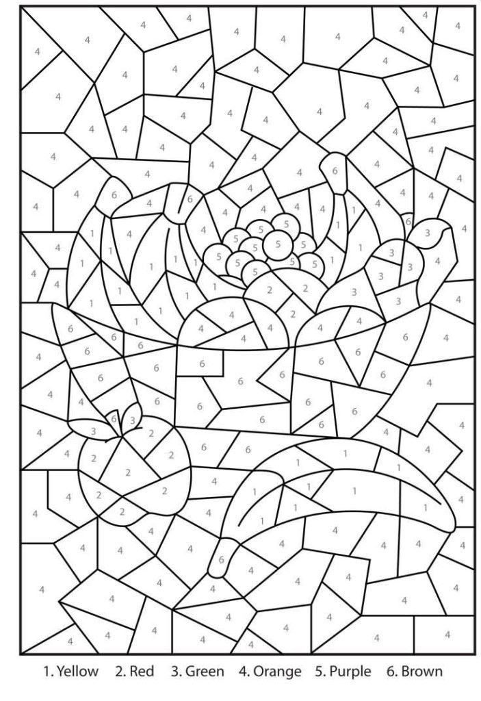 Coloring Pages: Free Printable Color By Number Coloring Pages For ...