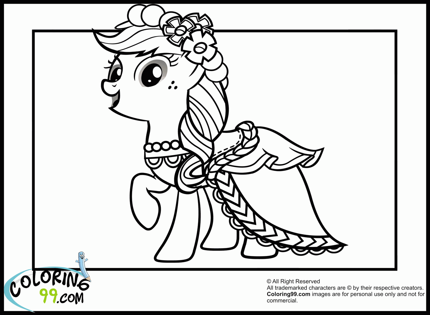 printable coloring pages of my little