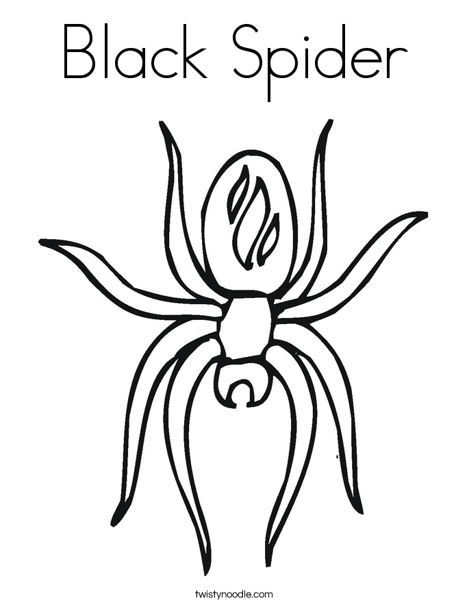 Halloween Spider Coloring Page - HalloweenFunky.com
