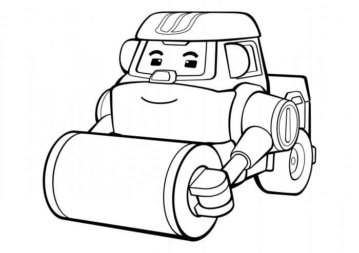 Max a steamroller coloring pages, Robocar Poli coloring pages - Colorings.cc