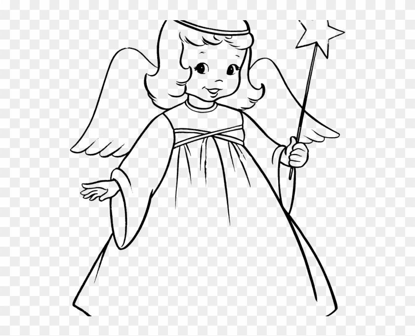 Angels To Color And Print Best Collection Of Printable - Colouring Pages Of  Angels - Free Transparent PNG Clipart Images Download