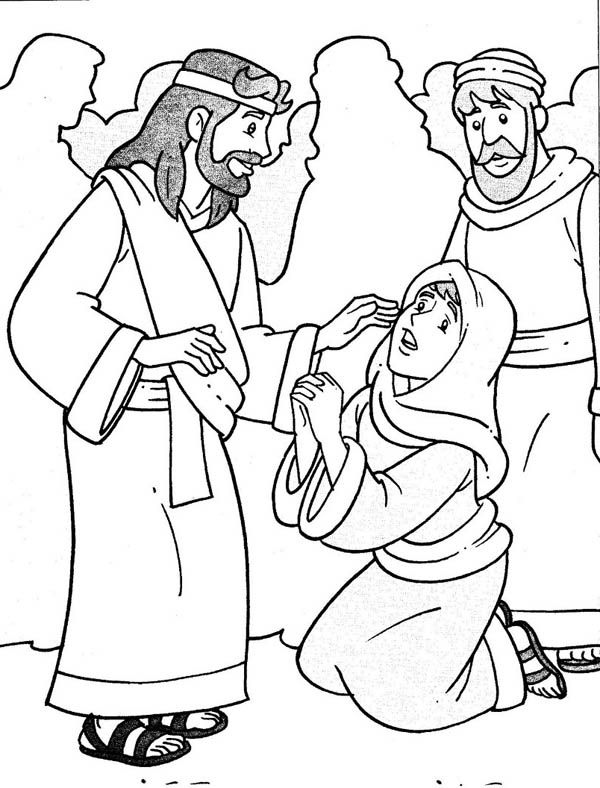 Jesus Heals the Sick in Miracles of Jesus Coloring Page - NetArt | Jesus  coloring pages, Miracles of jesus, Jesus heals