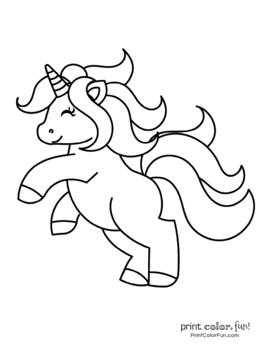 Cute My Little Unicorn: 5 different coloring pages to print - Print Color  Fun!