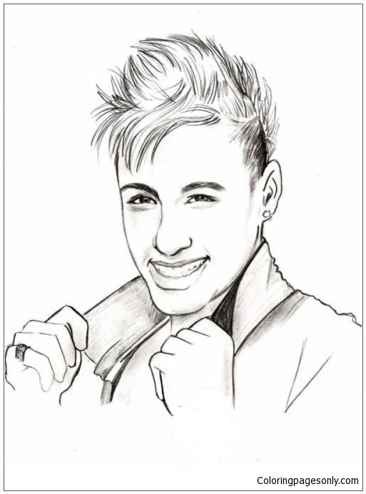 Neymar-image 8 Coloring Pages - Neymar Coloring Pages - Coloring Pages For  Kids And Adults
