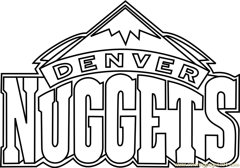 Denver Nuggets Coloring Page for Kids - Free NBA Printable Coloring Pages  Online for Kids - ColoringPages101.com | Coloring Pages for Kids
