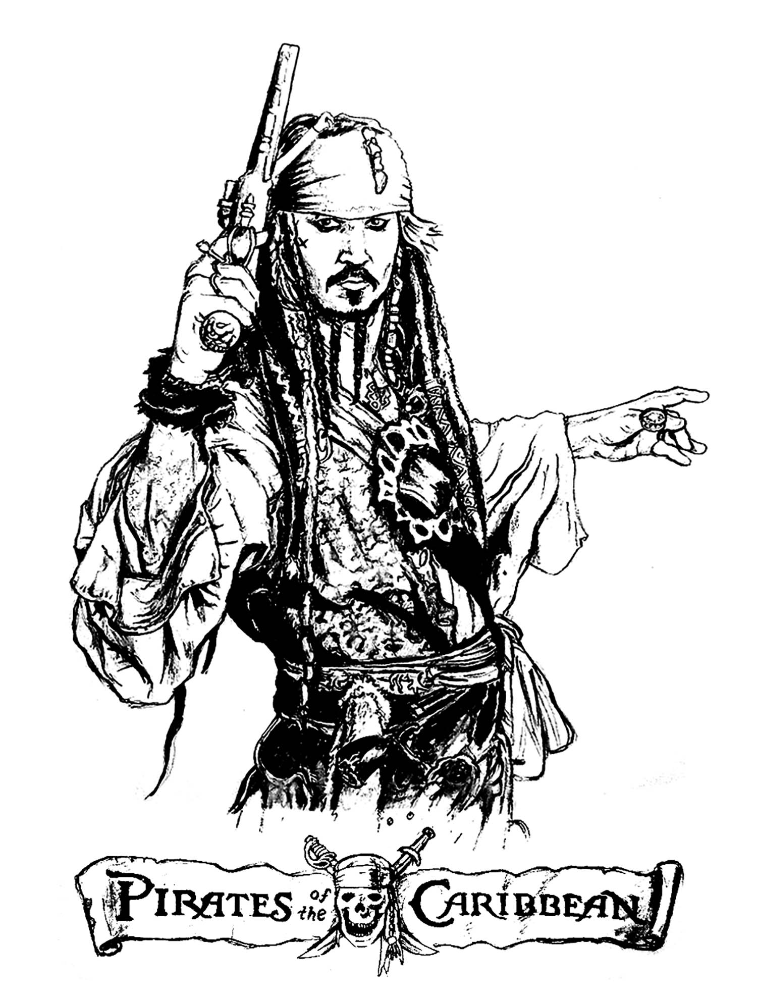 Drawing Jack Sparrow Cartoon Images - Download Free Mock-up - Coloring Home