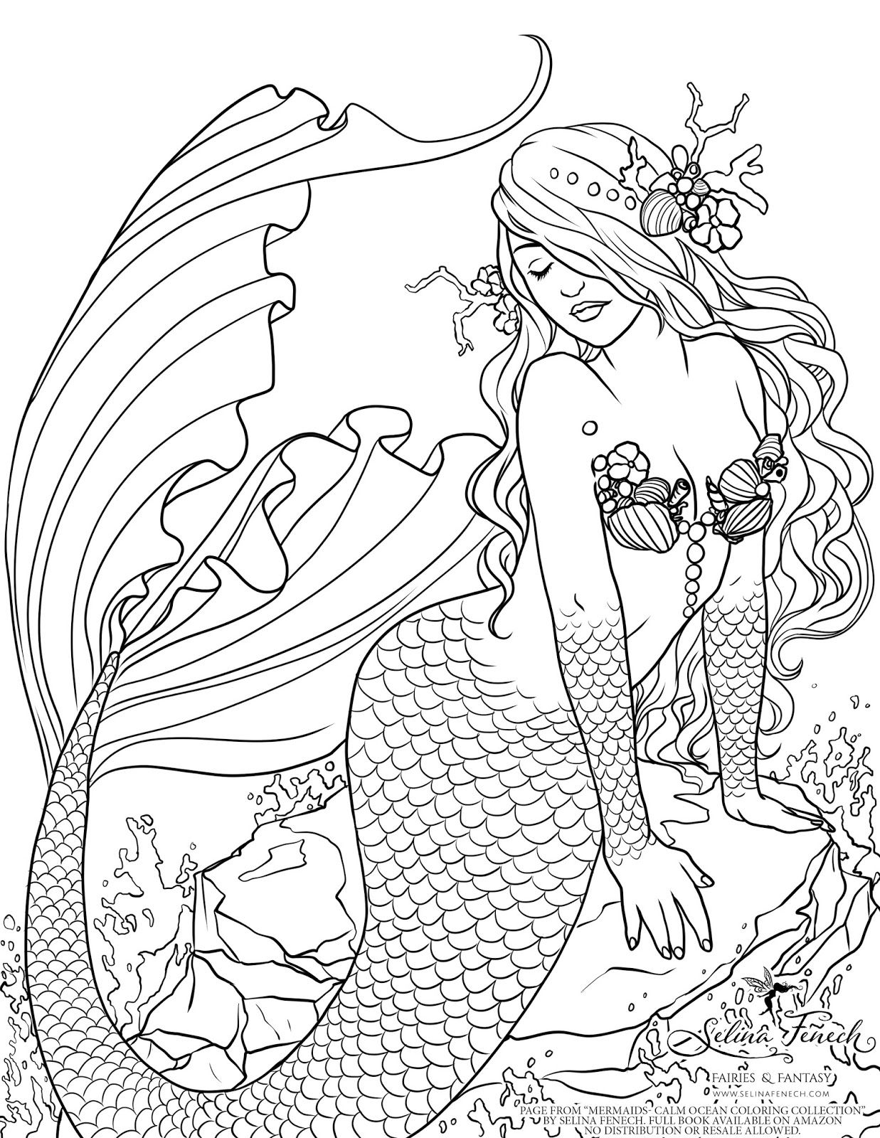 Enchanted Designs Fairy & Mermaid Blog: Free Mermaid Coloring Page |  Mermaid coloring book, Mermaid coloring pages, Mermaid coloring