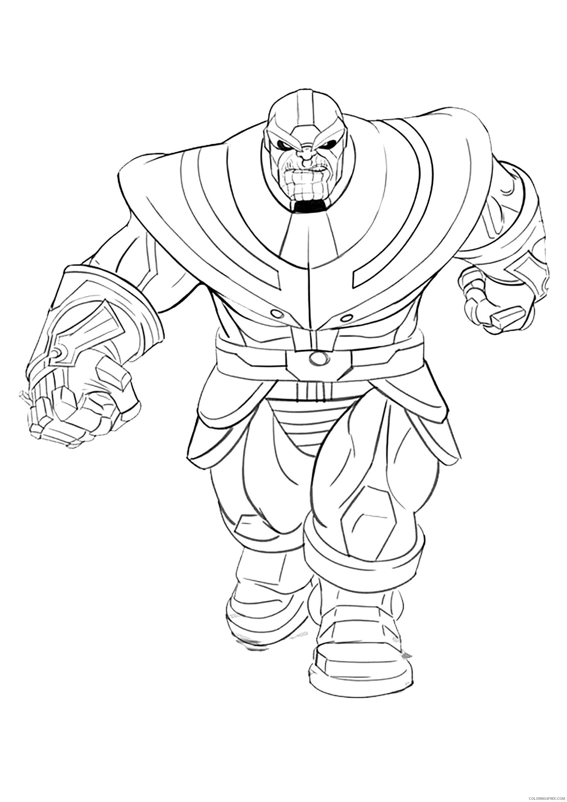Thanos Coloring Pages Cartoons Thanos Supervillain Printable 2020 6369  Coloring4free - Coloring4Free.com