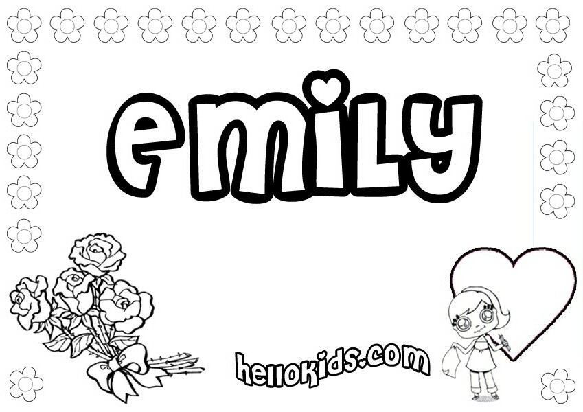 Emily coloring pages - Hellokids.com