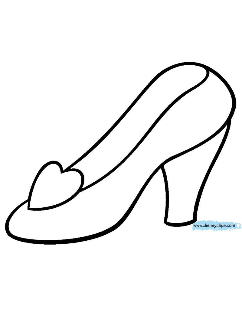 Cinderella Glass Slipper Coloring Pages
