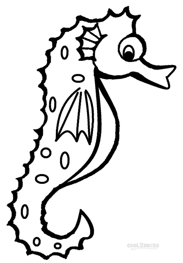 Printable Seahorse Coloring Pages For Kids