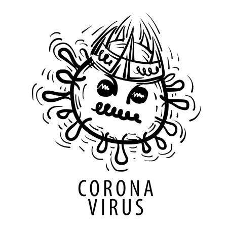 Corona Virus Clipart Black And White