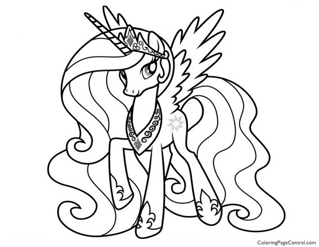 My Little Pony   Princess Celestia 20 Coloring Page   Coloring ...