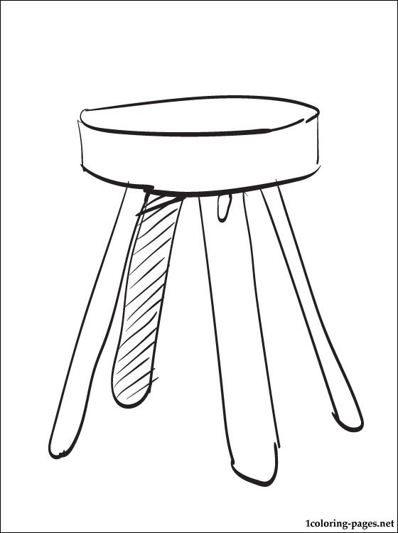 Stool coloring page | Coloring pages