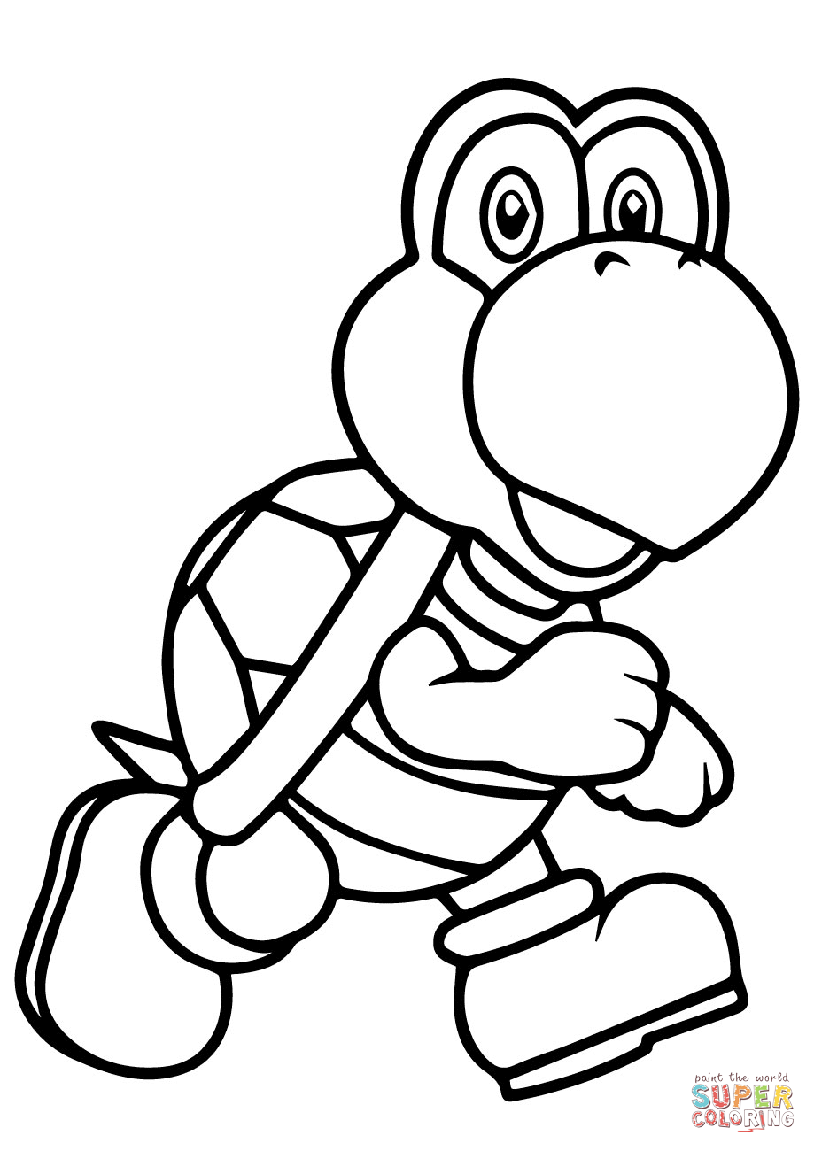 Mario Bros Koopa Troopa coloring page | Free Printable Coloring Pages