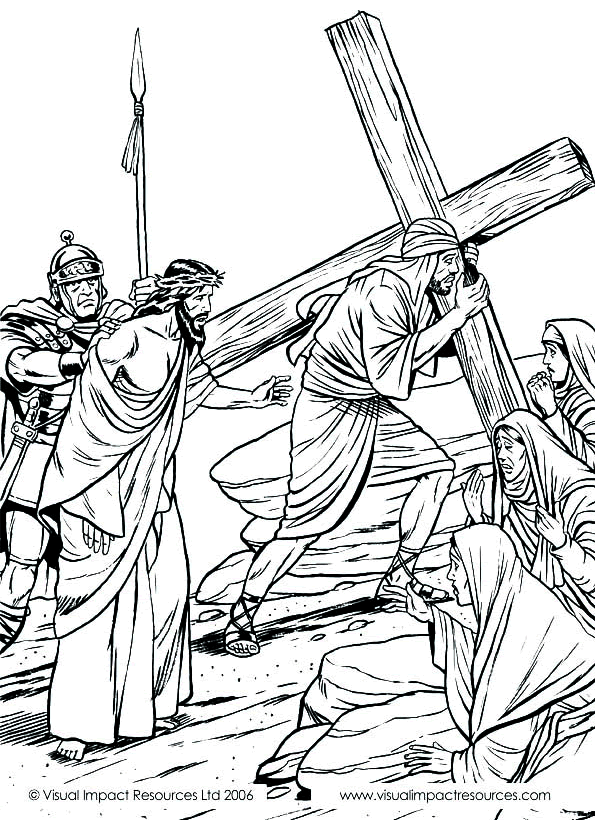 Jesus at the cross. Bible coloring page | Bible coloring pages, Coloring  pages, Christian coloring