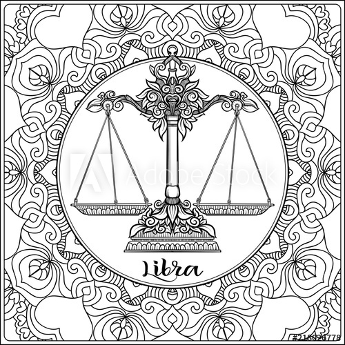 Libra Adult Coloring Pages