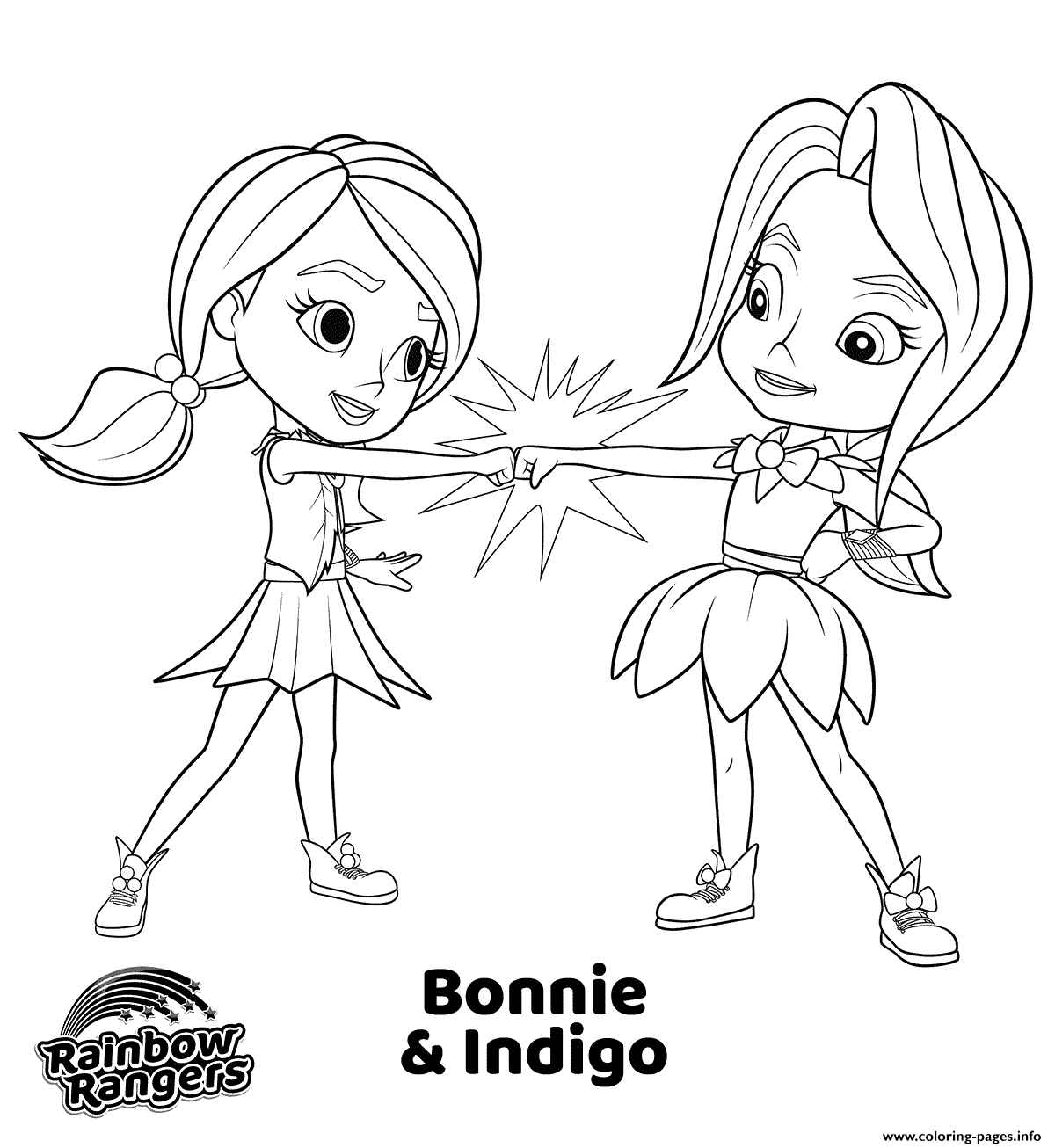 BFF From Rainbow Rangers Coloring Pages Printable