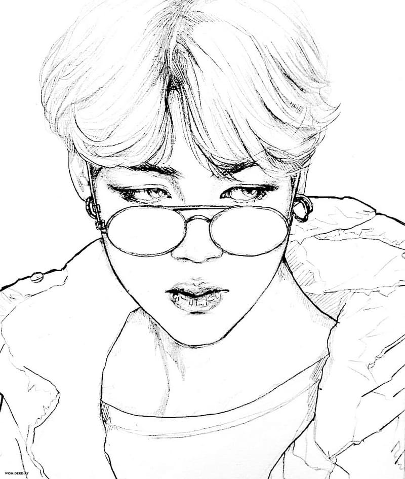 32 Cartoon Jimin Bts Coloring Pages For Printable Kid Coloring Pages ...