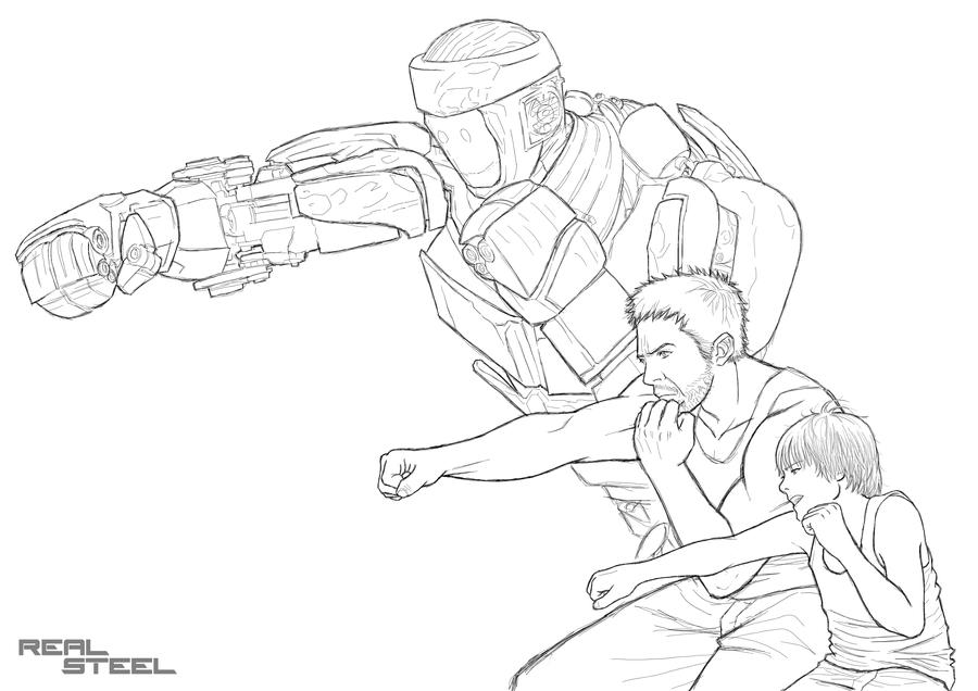 Real steel ambush coloring pages
