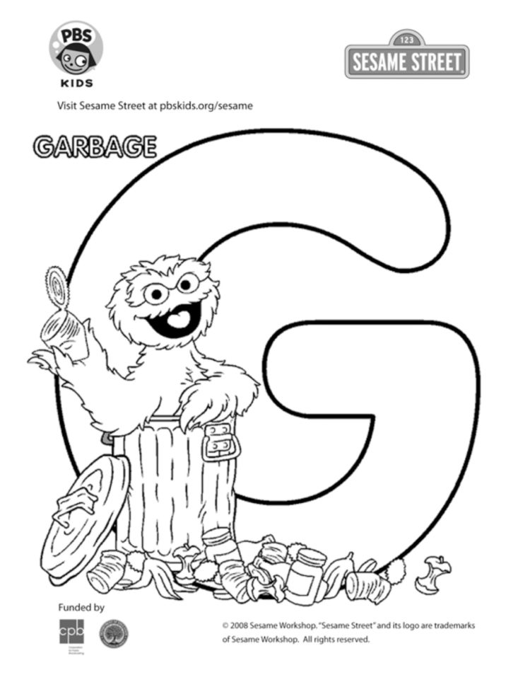 The Letter G Coloring Page | Kids Coloring… | PBS KIDS for Parents