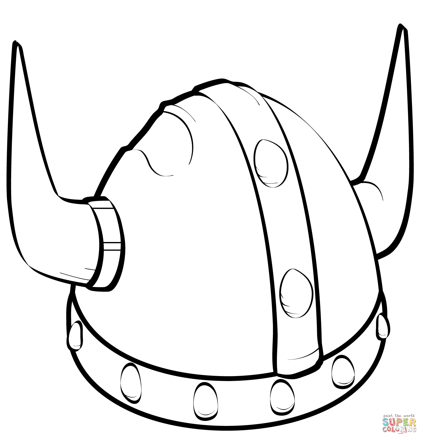 Viking Helmet coloring page | Free Printable Coloring Pages