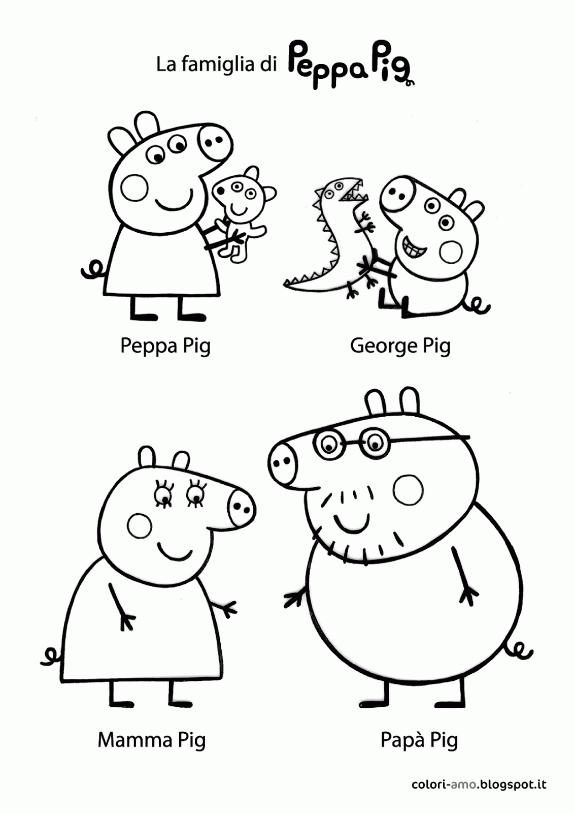 melk wit Maestro Heerlijk Peppa Pig And Friends Coloring Pages Printable #2503 Peppa Pig And ... -  Coloring Home