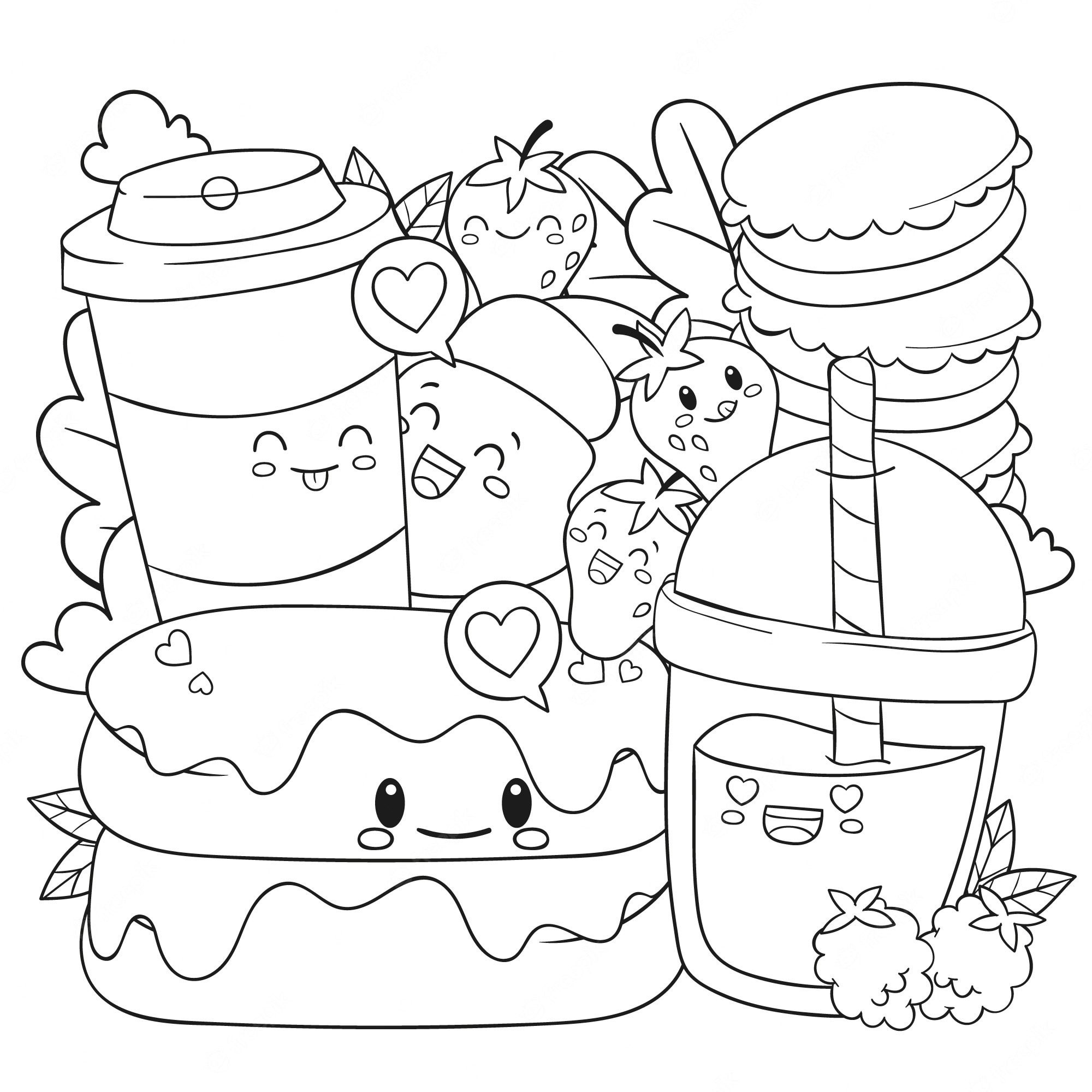 Food Coloring Page Image - Coloring Home