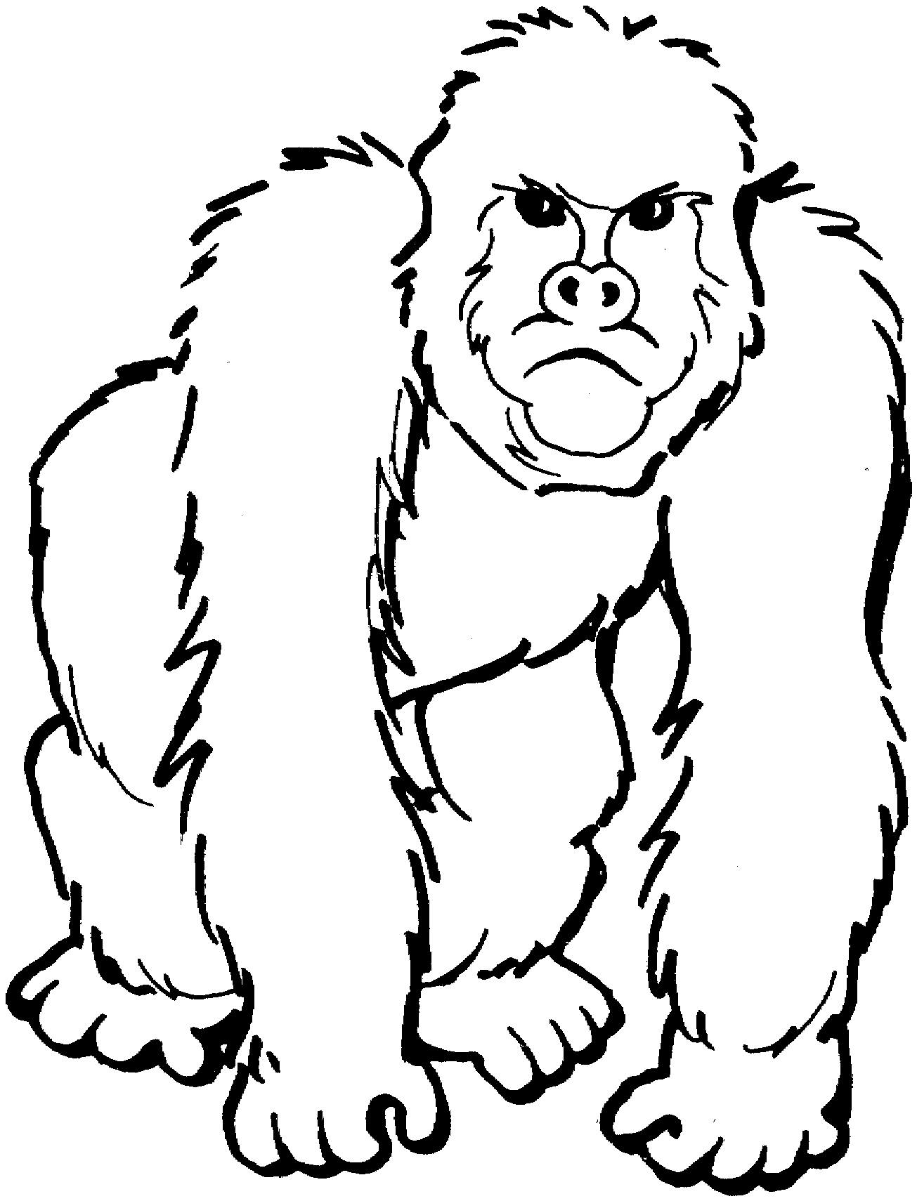Gorilla Coloring Pages Free | Coloring.Cosplaypic.com