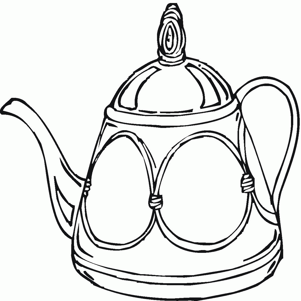 Teapot Coloring Page - ClipArt Best