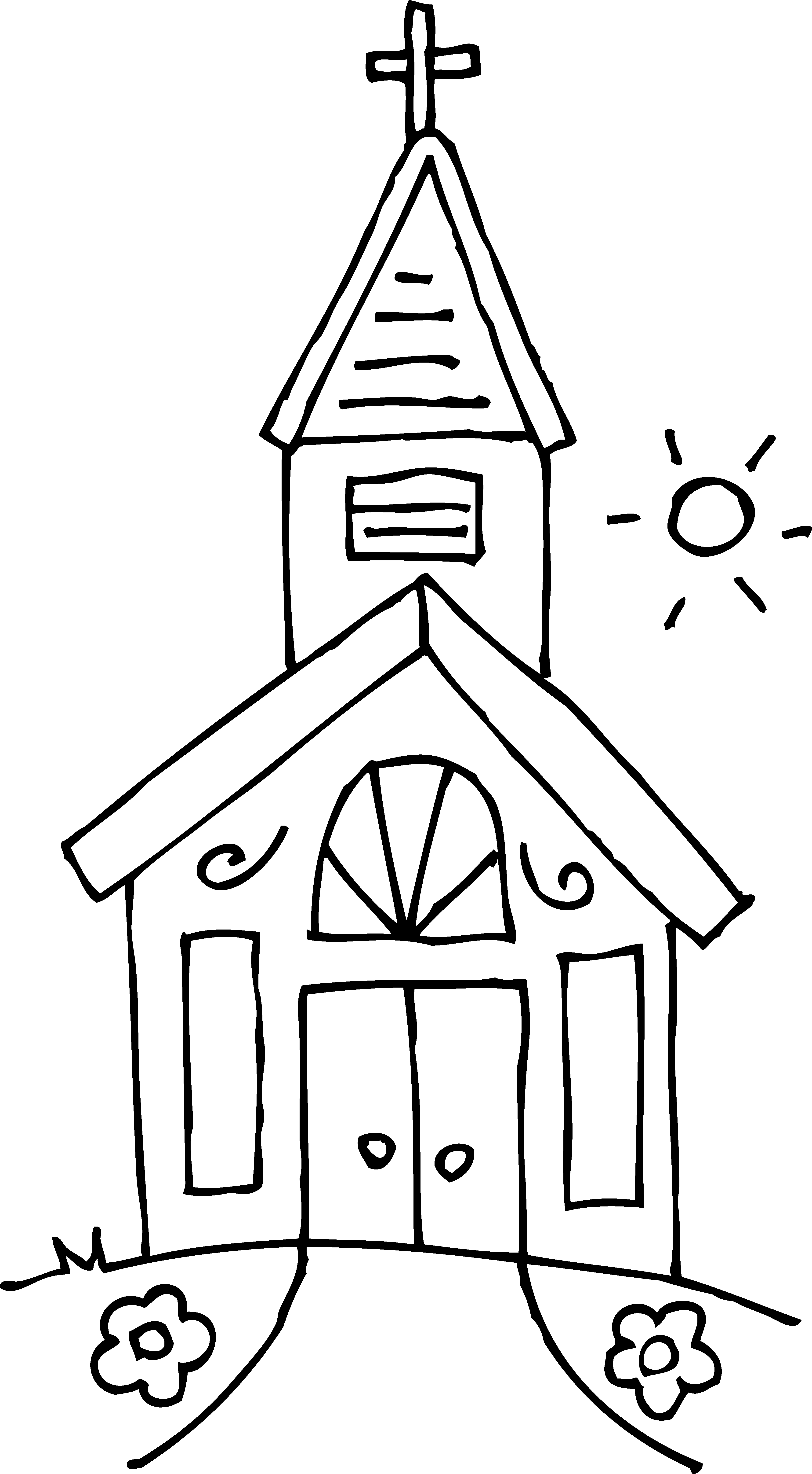 6 Pics of Church Coloring Pages - Church Clip Art Black and White ...