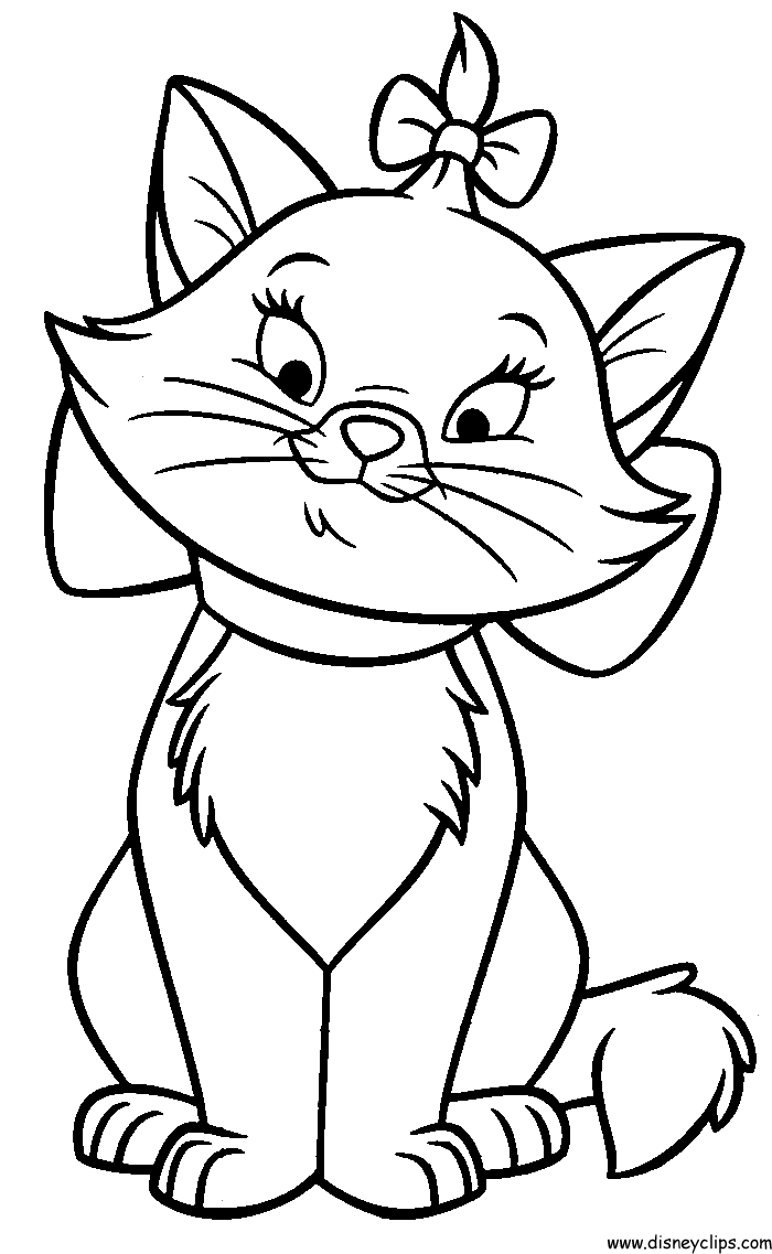 Marie Cat Coloring Pages   Coloring Home