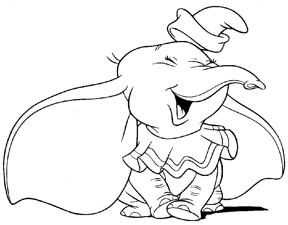 Dumbo Laughing Happy Coloring Pages For Kids #cMG : Printable ...