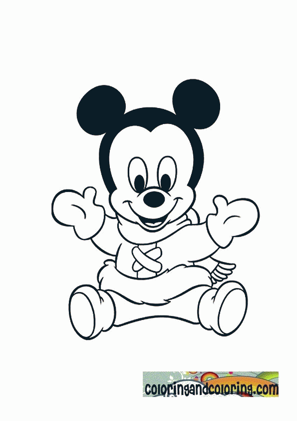 baby mickey mouse coloring | Coloring and coloring