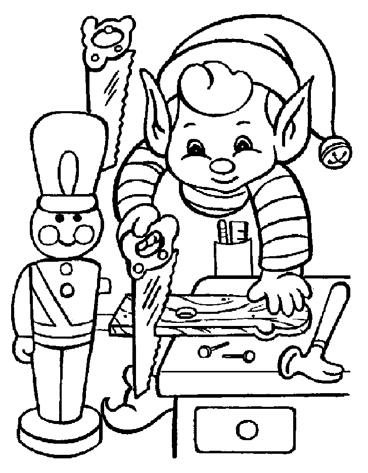 Christmas Coloring Pages Of Elves - Coloring Pages For All Ages
