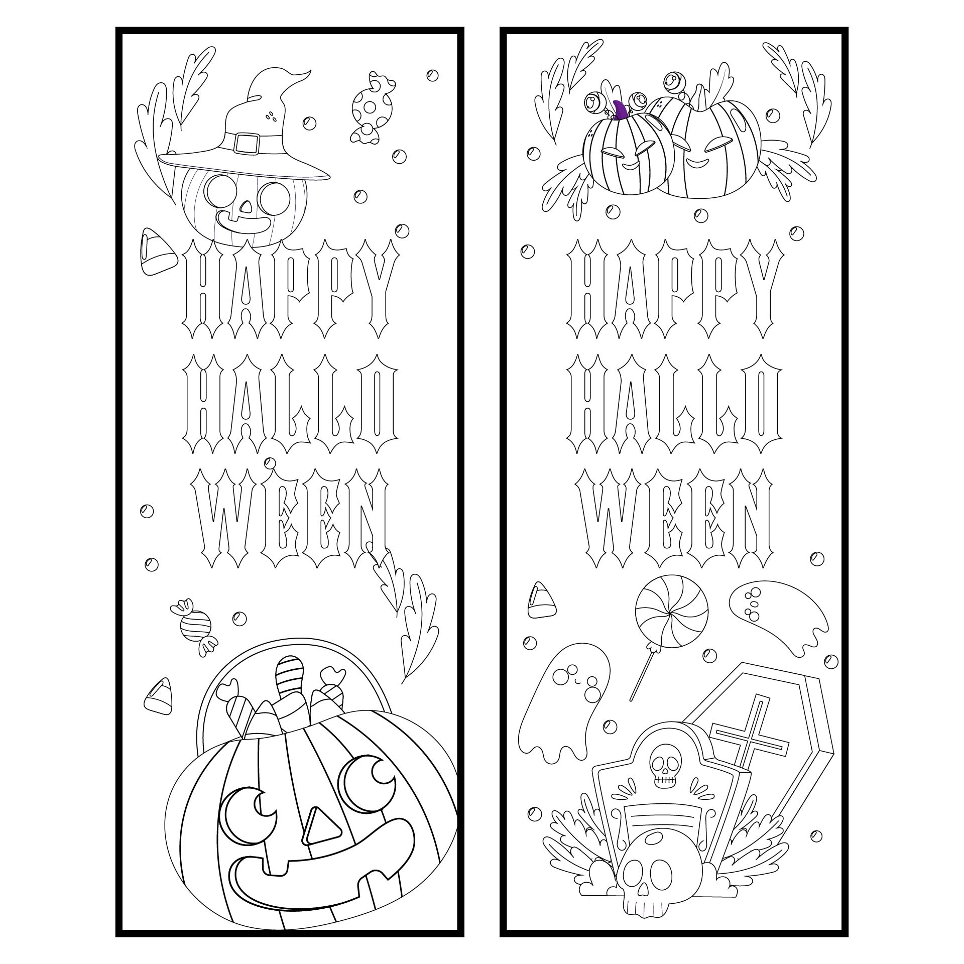 15 Best Printable Halloween Bookmark Coloring Pages - printablee.com