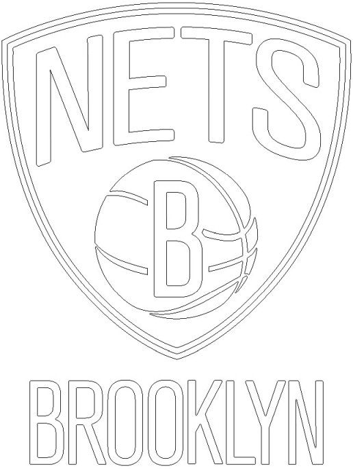 Brooklyn Nets logo | Coloring pages, Logo sketches, Cross coloring page