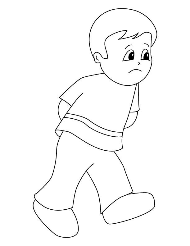 Sad coloring page | Download Free Sad coloring page for kids 