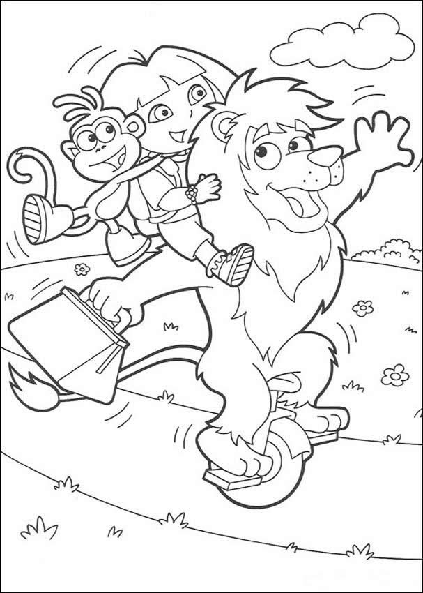 DORA THE EXPLORER coloring pages - Swiper the fox