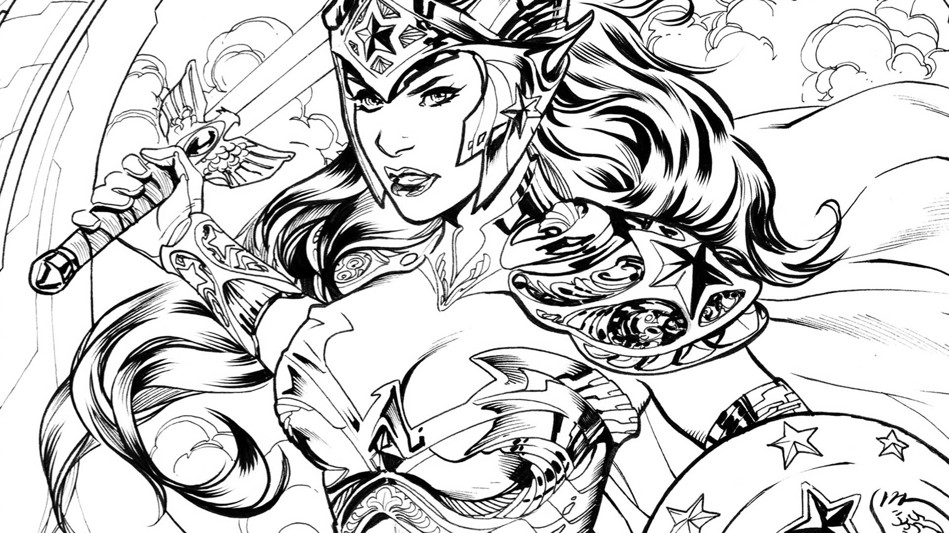 Wonder Woman Coloring Pages For Kids at GetDrawings.com ...