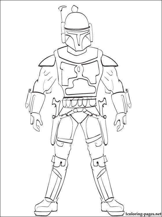 Star Wars Jango Fett Coloring Pages